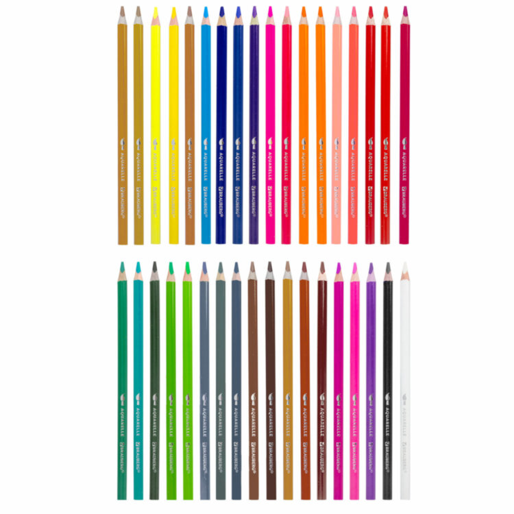 Карандаши цветные акварельные BRAUBERG PREMIUM AQUARELLE 36 цветов в тубе, трехгранные, утолщенный грифель 4 мм, натуральное дерево,181933, 181933