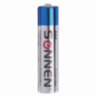 Батарейки КОМПЛЕКТ 10 шт., SONNEN Super Alkaline, AAA (LR03, 24А), алкалиновые, мизинчиковые, короб, 454232, 454232