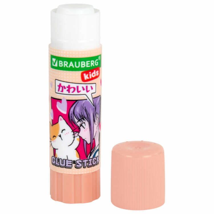 Клей-карандаш "Anime" 15 г, BRAUBERG KIDS, ассорти, 272472, 20 штук, 272472