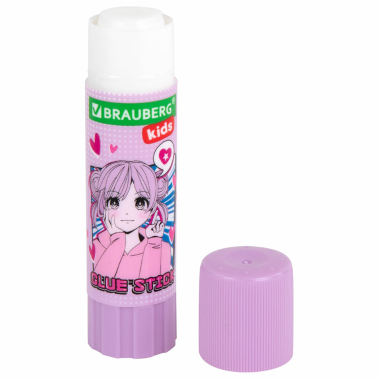 Клей-карандаш "Anime" 15 г, BRAUBERG KIDS, ассорти, 272472, 20 штук, 272472