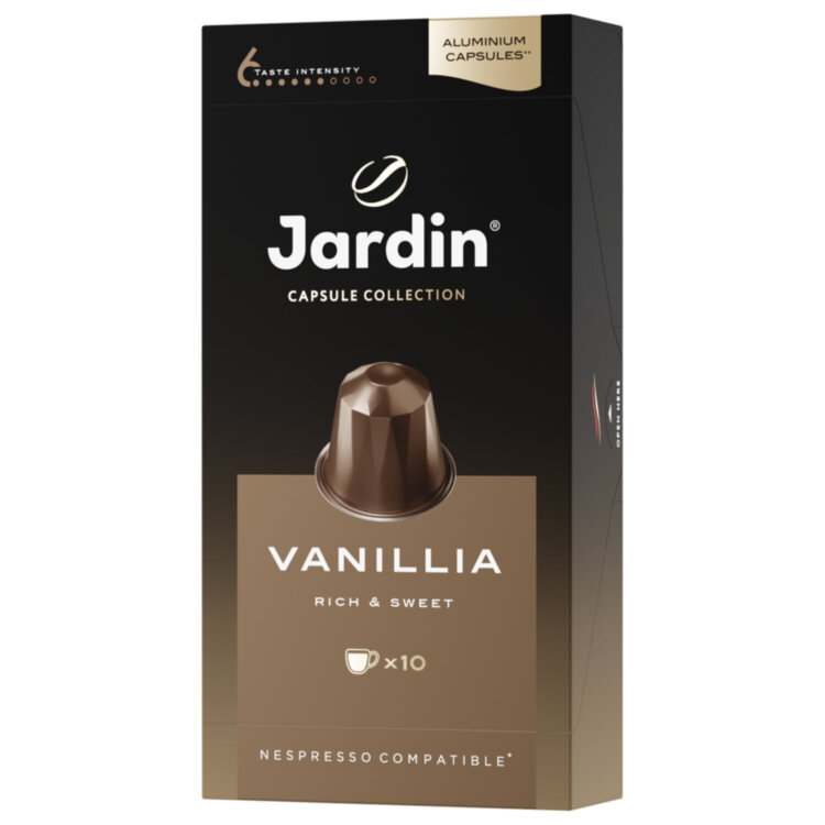 Кофе в капсулах JARDIN "Vanillia" для кофемашин Nespresso, 10 порций, 1355-10, 621985