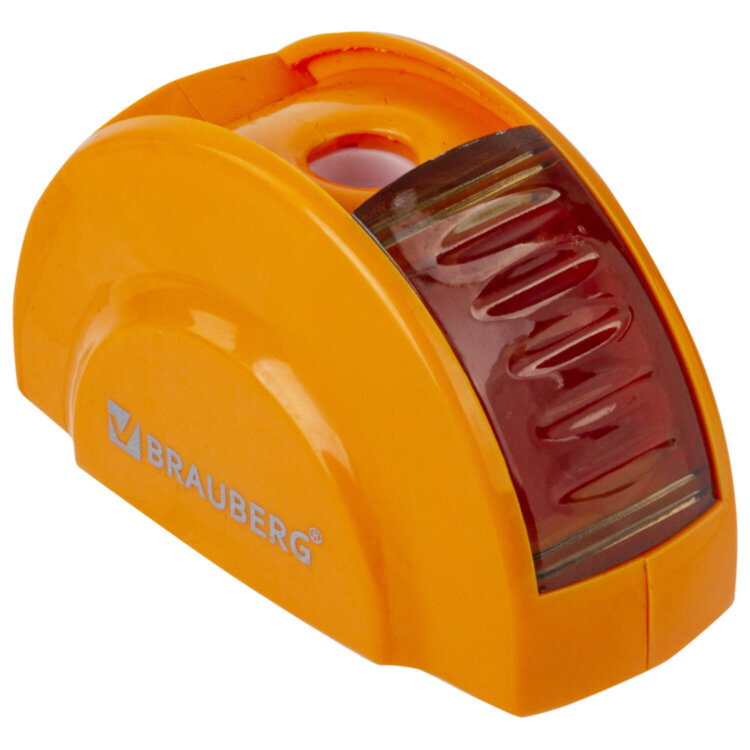 Точилка BRAUBERG "Roll", с контейнером, пластиковая, корпус ассорти, 228464, 24 штук, 228464