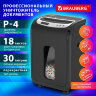 Уничтожитель (шредер) BRAUBERG PROFESSIONAL OF-1830x, HeavyDuty, CD, карты, 4 уровень секретности, 4х38 мм, 18 листов, 30 литров, 533140, 533140