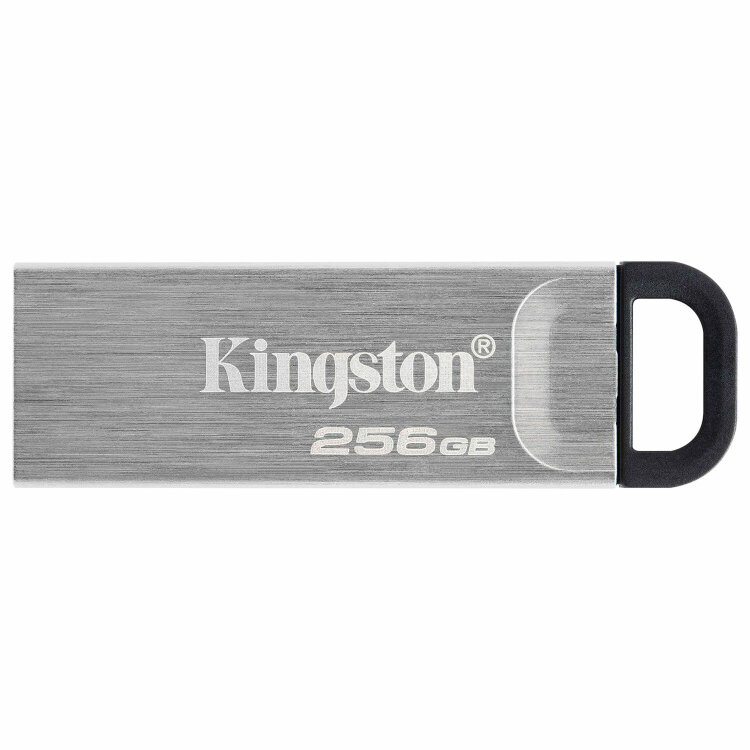 Флеш-диск 256 GB KINGSTON DataTraveler Kyson, разъем USB 3.2, серебряный, DTKN/256GB, 514064