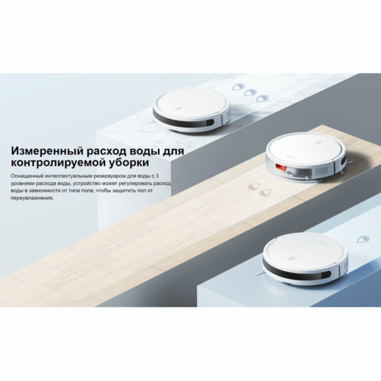 Робот-пылесос XIAOMI Mi Robot Vacuum E10, влажная уборка, контейнер 0,4 л, работа до 2-х ч, белый, BHR6783EU, 456459
