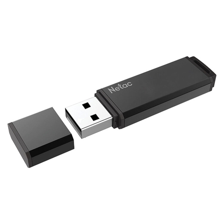Флеш-диск 64 GB NETAC U351, USB 3.0, черный, NT03U351N-064G-30BK, 513717