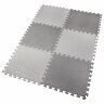 Коврик-пазл 1,5х1 м, серый, светло-серый, 6 элементов, 50х50 см, толщина 1 см, ЮНЛАНДИЯ, 664810, 664810