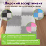Коврик-пазл 1,5х1 м, серый, светло-серый, 6 элементов, 50х50 см, толщина 1 см, ЮНЛАНДИЯ, 664810, 664810