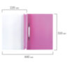 Скоросшиватель пластиковый с перфорацией BRAUBERG, А4, 140/180 мкм, розовый, 226588, 40 штук, 226588