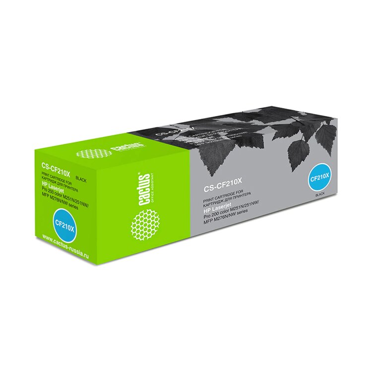 Картридж лазерный CACTUS (CS-CF210X) для HP LaserJet Pro 200 M276n/M276nw, черный, ресурс 2400 стр., 362045