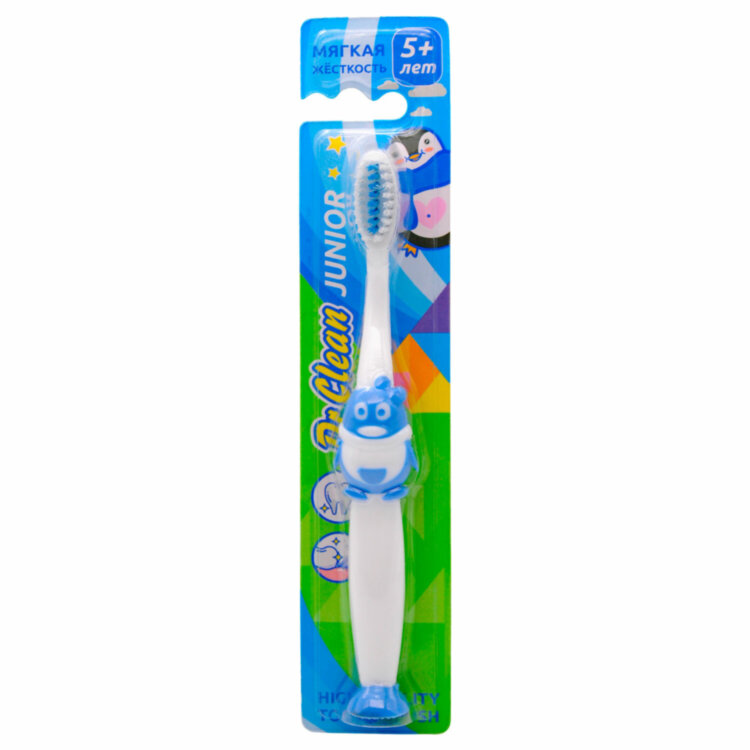 Зубная щетка детская DR.CLEAN "Junior" (Доктор Клин, Юниор), для 5-7 лет, мягкая, YGIR-479, 604035