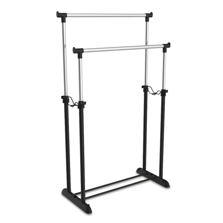 Вешалка для плечиков SHT-WR4150, 1615х860х440 мм, пластик/металл, черная/хром, 603590