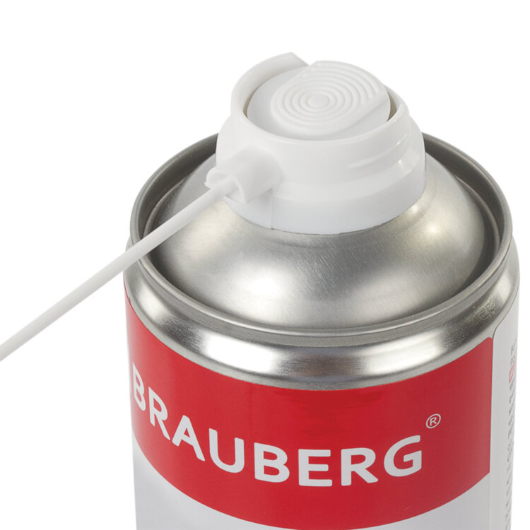 Баллон со сжатым воздухом BRAUBERG ДЛЯ ОЧИСТКИ ТЕХНИКИ, 800 мл, 513691, 513691