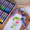 Пастель масляная художественная BRAUBERG ART CLASSIC, УТОЛЩЕННАЯ, 24 цвета, круглое сечение, 181452, 181452