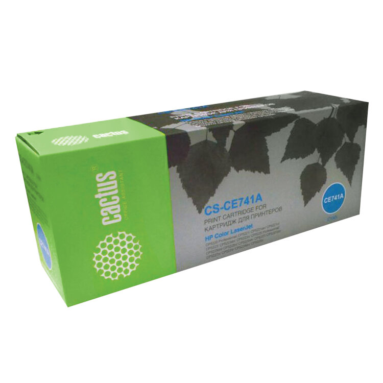 Картридж лазерный CACTUS (CS-CE741A) для HP LaserJet CP5225/5225N, голубой, ресурс 7300 страниц, 362313