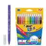 Фломастеры BIC "Kid Couleur", 12 цветов, суперсмываемые, вентилируемый колпачок, европодвес, 9202932, 150647