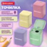 Точилка "PASTEL", с контейнером, корпус ассорти, BRAUBERG, 273255, 24 штук, 273255