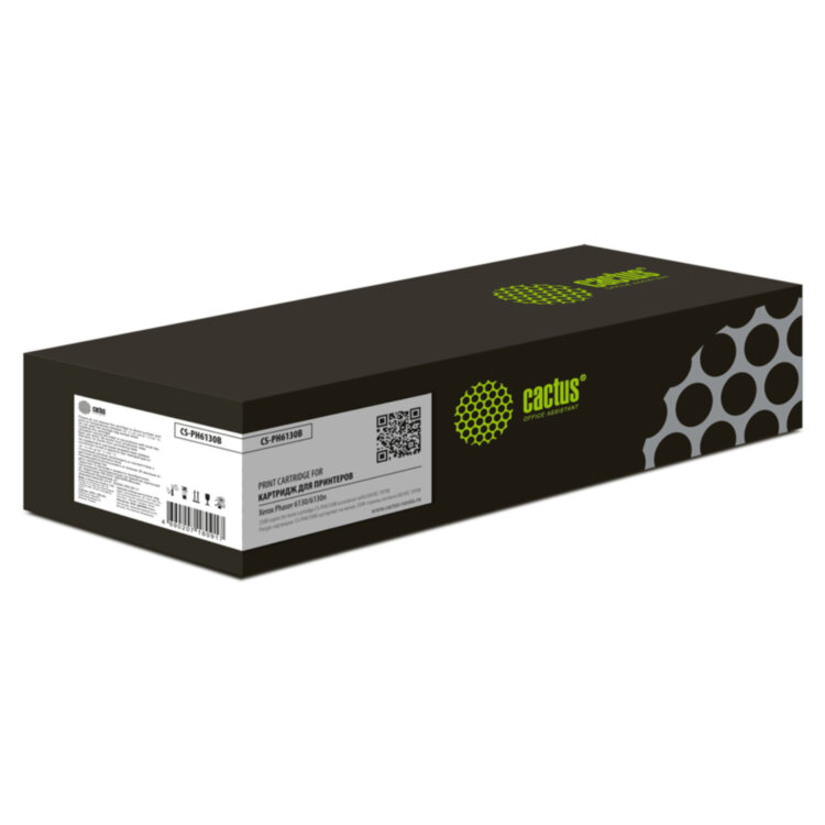 Тонер-картридж CACTUS (CS-PH6130B) для XEROX Phaser 6130/6130n, черный, ресурс 1900 стр., 320961