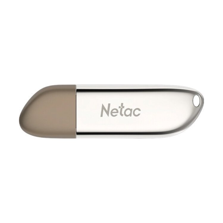 Флеш-диск 32 GB NETAC U352, USB 2.0, металлический корпус, серебристый, NT03U352N-032G-20PN, 513696