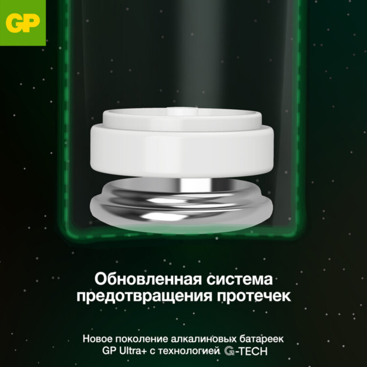 Батарейки КОМПЛЕКТ 2 шт., GP Ultra Plus G-Tech, AA (LR6), алкалиновые, пальчиковые, 15AUPA21-2CRSB2, 457751