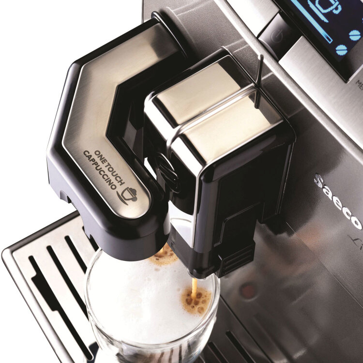 Кофемашина SAECO LIRIKA One Touch Cappuccino, 1850 Вт, объем 2,5 л, емкость для зерен 500 г, автокапучинатор, серебристая, 10004768, 454186