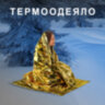 Термоодеяло/покрывало изотермическое серебро/золото спасательное 160х210 см, DASWERK (ДАСВЕРК), 630841, 630841
