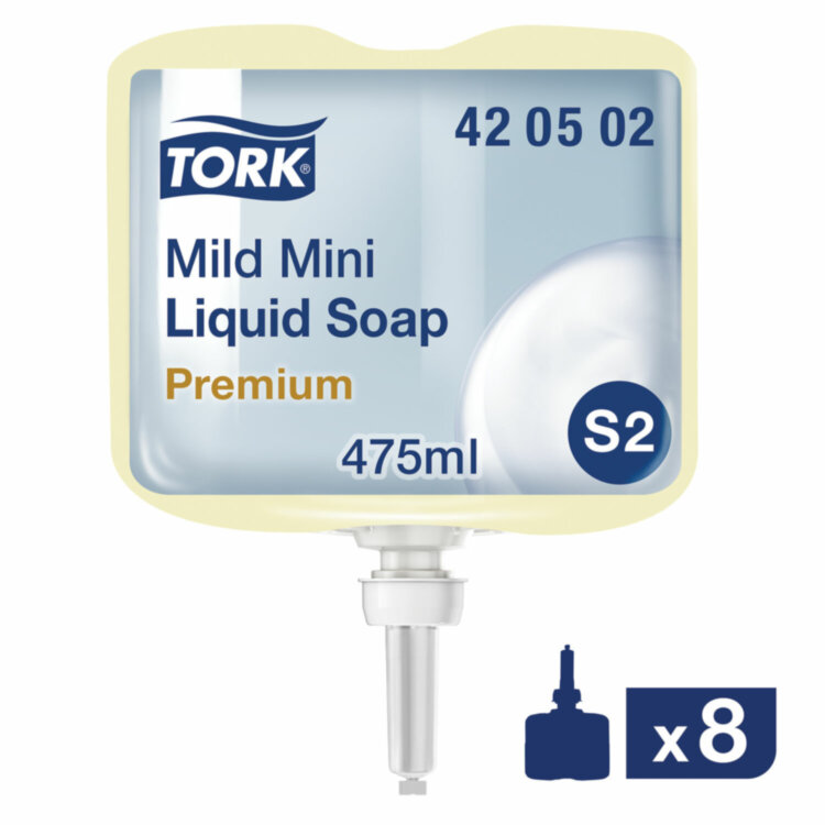 Картридж с жидким мылом одноразовый TORK (Система S2) Premium, 0,475 л, 420502, 600233