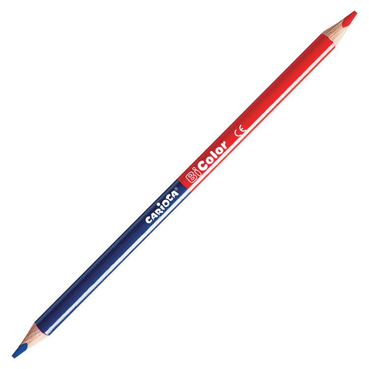 Карандаши двусторонние CARIOCA "Bi-color", 24 штуки, 48 цветов, трехгранные, грифель 3 мм, натуральное дерево, 43031, 181704