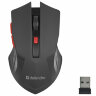 Мышь беспроводная DEFENDER Accura MM-275, USB, 5 кнопок + 1 колесо-кнопка, оптическая, черная, 52276, 513323