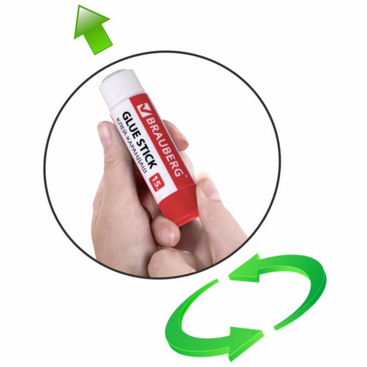 Клей-карандаш 15 г ВЫГОДНАЯ УПАКОВКА BRAUBERG, 3 штуки на блистере, 271307, 271307