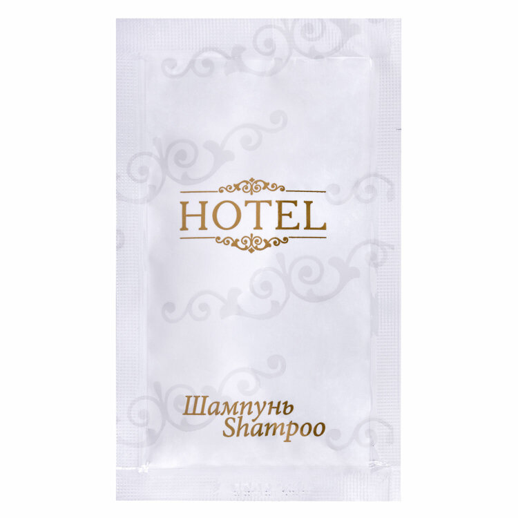 Шампунь одноразовый 10 мл, КОМПЛЕКТ 500 шт., HOTEL, саше, флоупак, 2000111, 1 штук, 608053