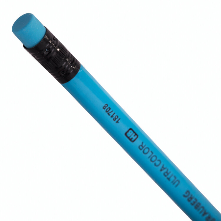 Карандаш чернографитный BRAUBERG "ULTRA COLOR", 1 шт., HB, с ластиком, пластиковый, 181708, 144 штук, 181708