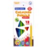 Карандаши цветные BRAUBERG PREMIUM, 12 цветов, трехгранные, грифель 3 мм, 181661, 181661