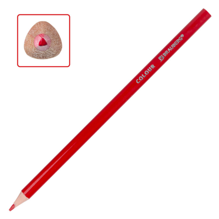 Карандаши цветные BRAUBERG PREMIUM, 12 цветов, трехгранные, грифель 3 мм, 181661, 181661
