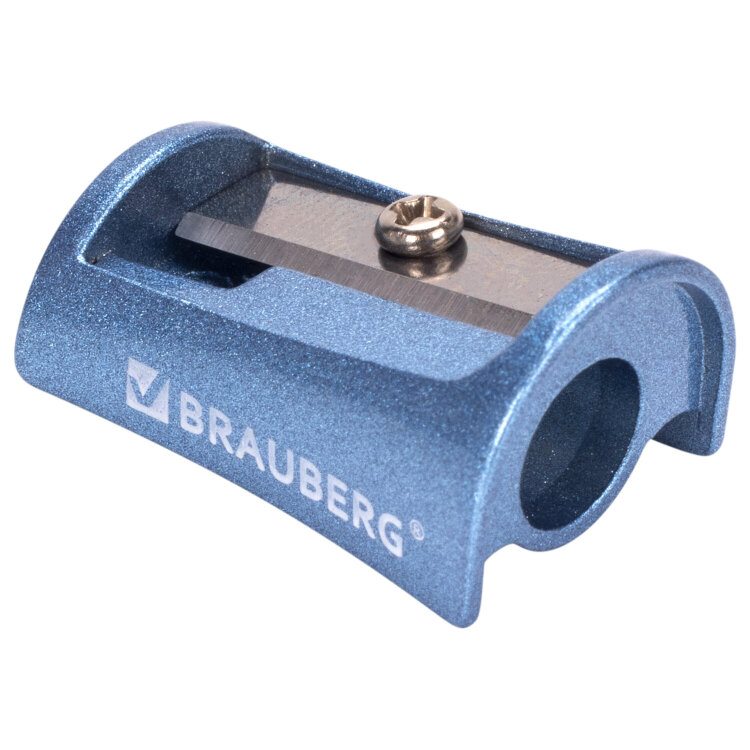 Точилка BRAUBERG "Arc", цинковая, корпус ассорти, 228455, 32 шт., 228455