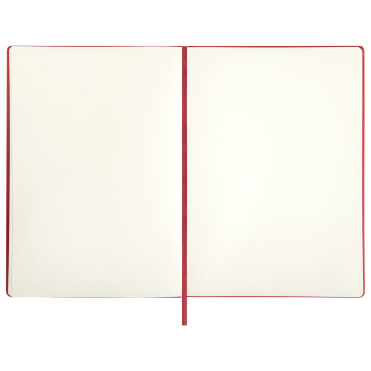 Скетчбук, слоновая кость 140 г/м2 210х297 мм, 80 л., КОЖЗАМ, резинка, BRAUBERG ART CLASSIC, красный, 113199, 113199