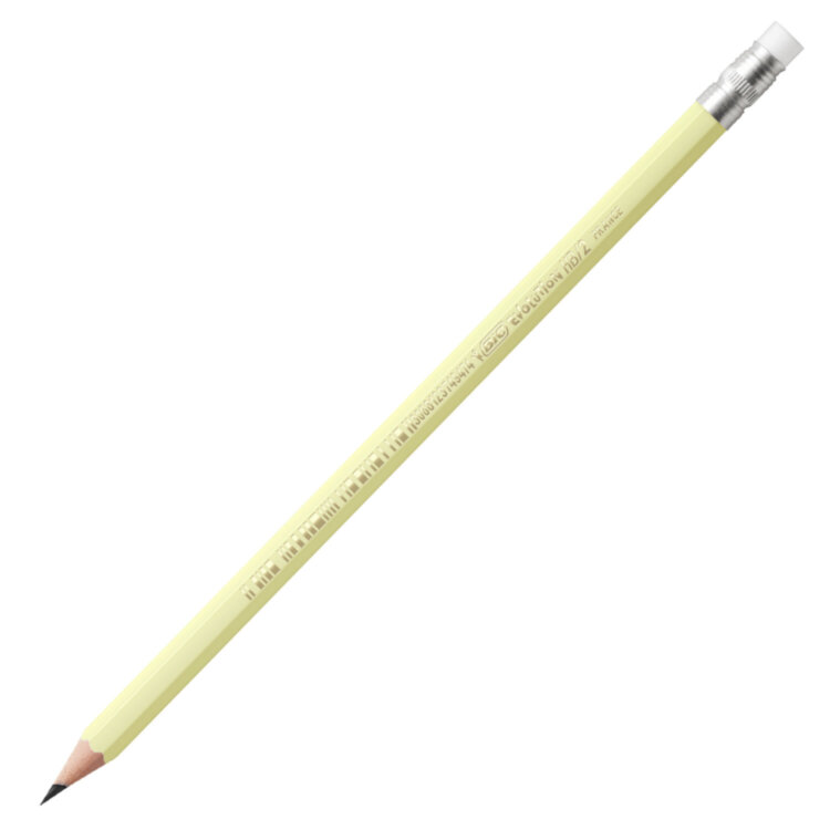 Карандаш чернографитный BIC, 1 шт., "Evolution Pastel", HB, с ластиком, корпус ассорти, 518306, 36 штук, 182214