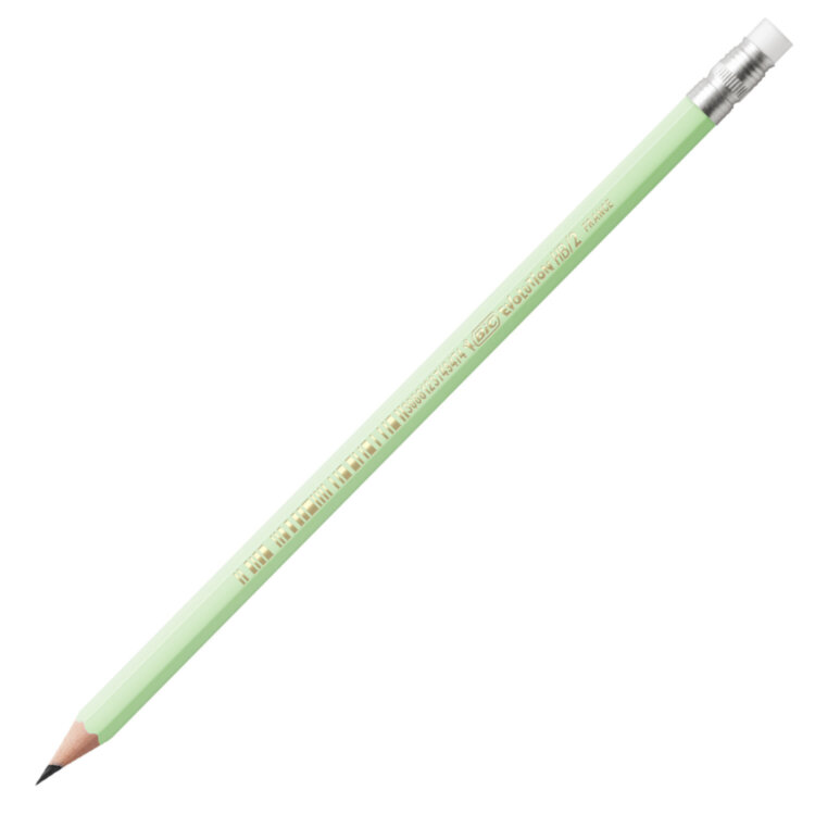 Карандаш чернографитный BIC, 1 шт., "Evolution Pastel", HB, с ластиком, корпус ассорти, 518306, 36 штук, 182214