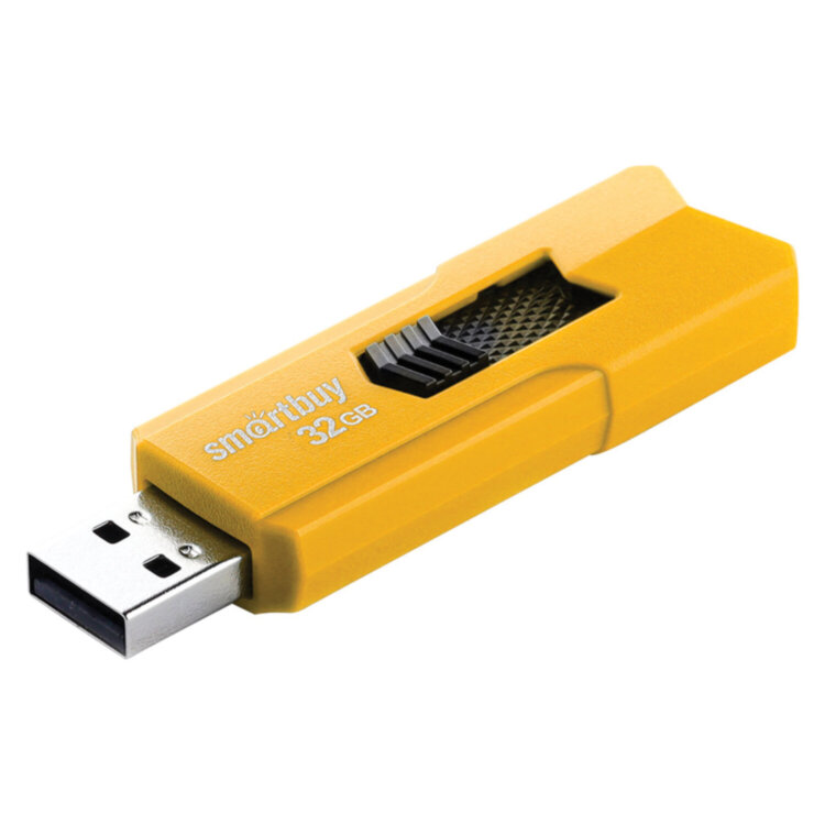 Флеш-диск 32 GB SMARTBUY Stream USB 2.0, желтый, SB32GBST-Y, 513074