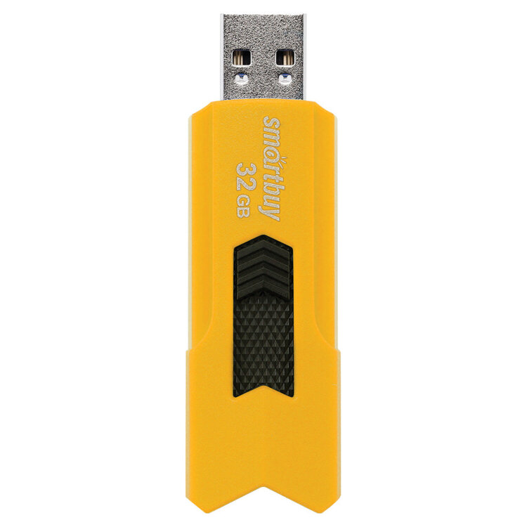 Флеш-диск 32 GB SMARTBUY Stream USB 2.0, желтый, SB32GBST-Y, 513074