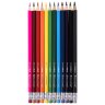 Карандаши цветные стираемые с ластиком BRAUBERG ERASABLE, 12 цветов, шестигранные, грифель 3 мм, натуральное дерево, 181932, 181932