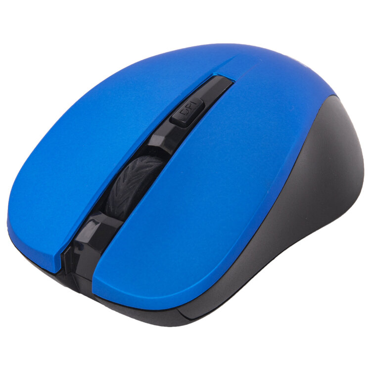 Мышь беспроводная с бесшумным кликом SONNEN V18, USB, 800/1200/1600 dpi, 4 кнопки, синяя, 513515, 513515