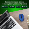 Мышь беспроводная с бесшумным кликом SONNEN V18, USB, 800/1200/1600 dpi, 4 кнопки, синяя, 513515, 513515