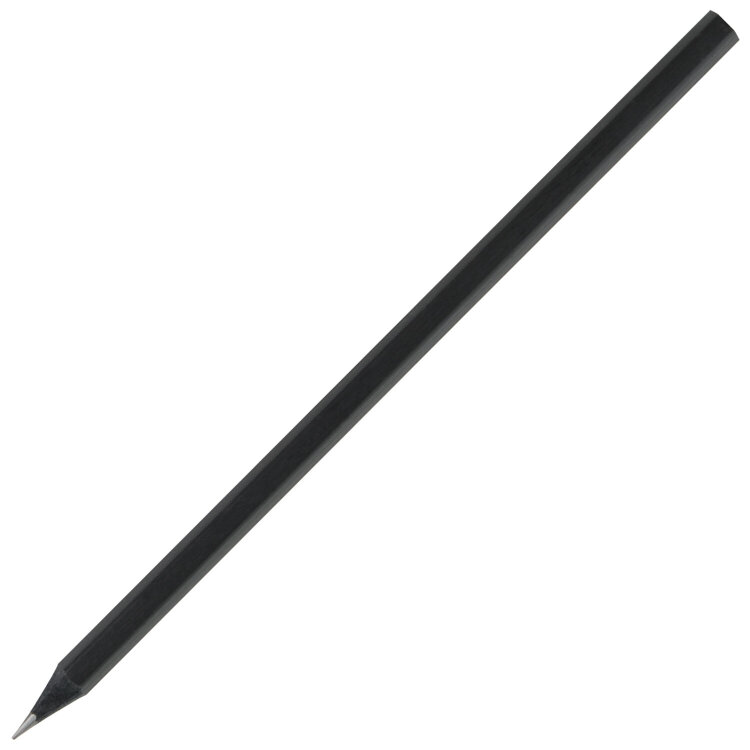 Карандаши чернографитные BRAUBERG НАБОР 12 шт., "Black Jack", 2Н-4В, без резинки, черные, дерево, заточенные, 180620, 180620