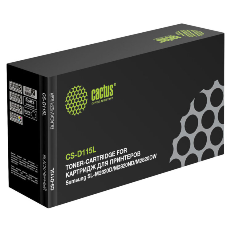 Картридж лазерный CACTUS (CS-D115L) для SAMSUNG SL-M2620D/M2820ND/M2820DW, ресурс 3000 стр., 361792