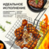 Решетка-гриль ГЛУБОКАЯ универсальная, размер 260х235 мм, глубина 60 мм, оксидированное покрытие, 101405, 701744, 701744