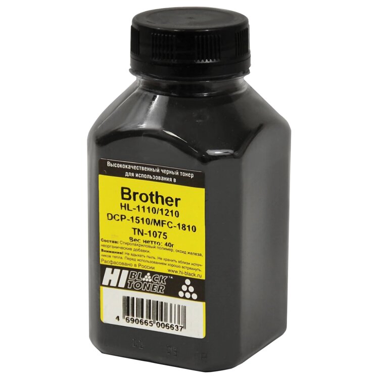 Тонер HI-BLACK для BROTHER HL-1110/1210/DCP-1510/MFC-1810, фасовка 40 г, 99122149006, 362957