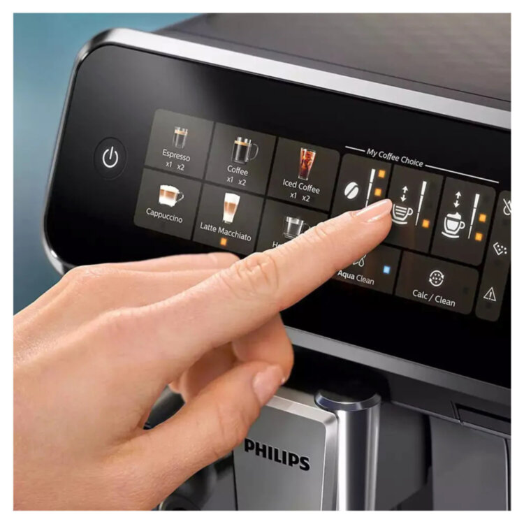 Кофемашина PHILIPS EP2236/40, 1500 Вт, объем 1,8 л, автокапучинатор, черная, 456952