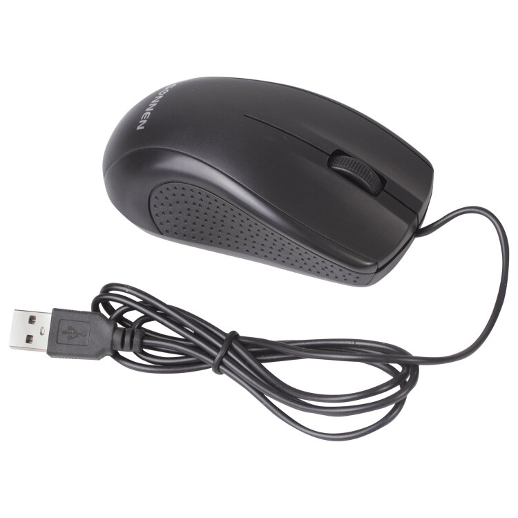 Мышь проводная SONNEN М-201, USB, 1000 dpi, 2 кнопки + колесо-кнопка, оптическая, черная, 512631, 512631