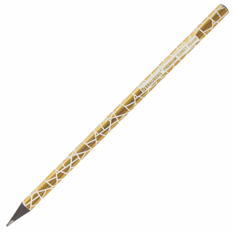 Карандаш чернографитный BRAUBERG "PREMIUM TURKEY", 1 шт., "Mosaic", НВ, ассорти, дисплей, 181569, 72 штук, 181569